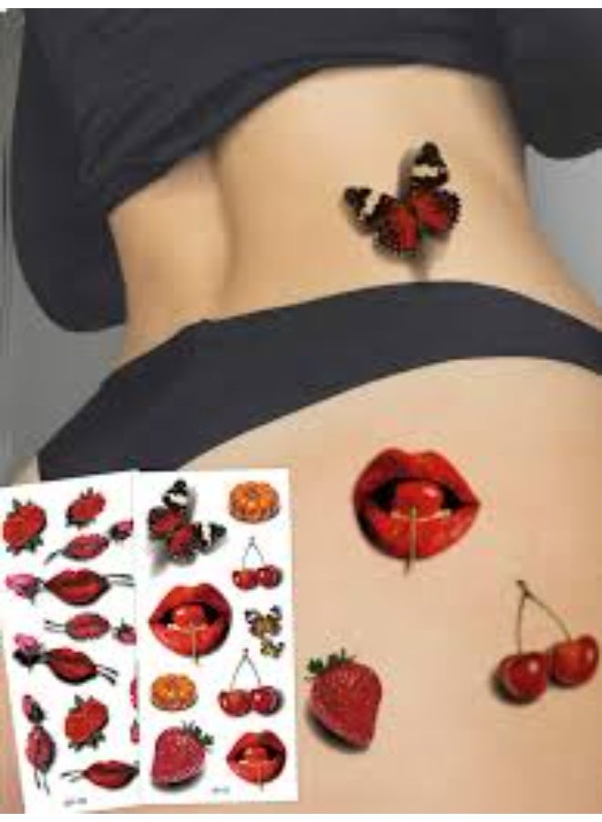 Large 3D Temporary Tattoo Stickers for Women - Image 1